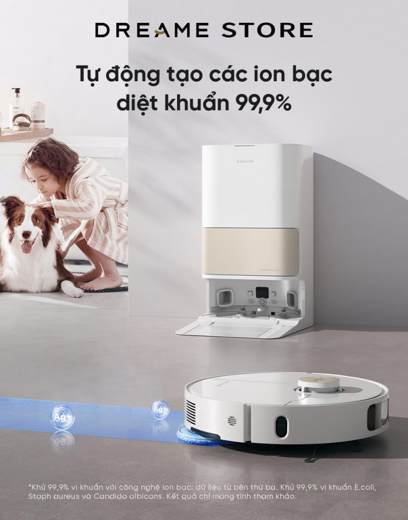 Dreame L10s Pro Ultra Heat - khử trùng ion bạc