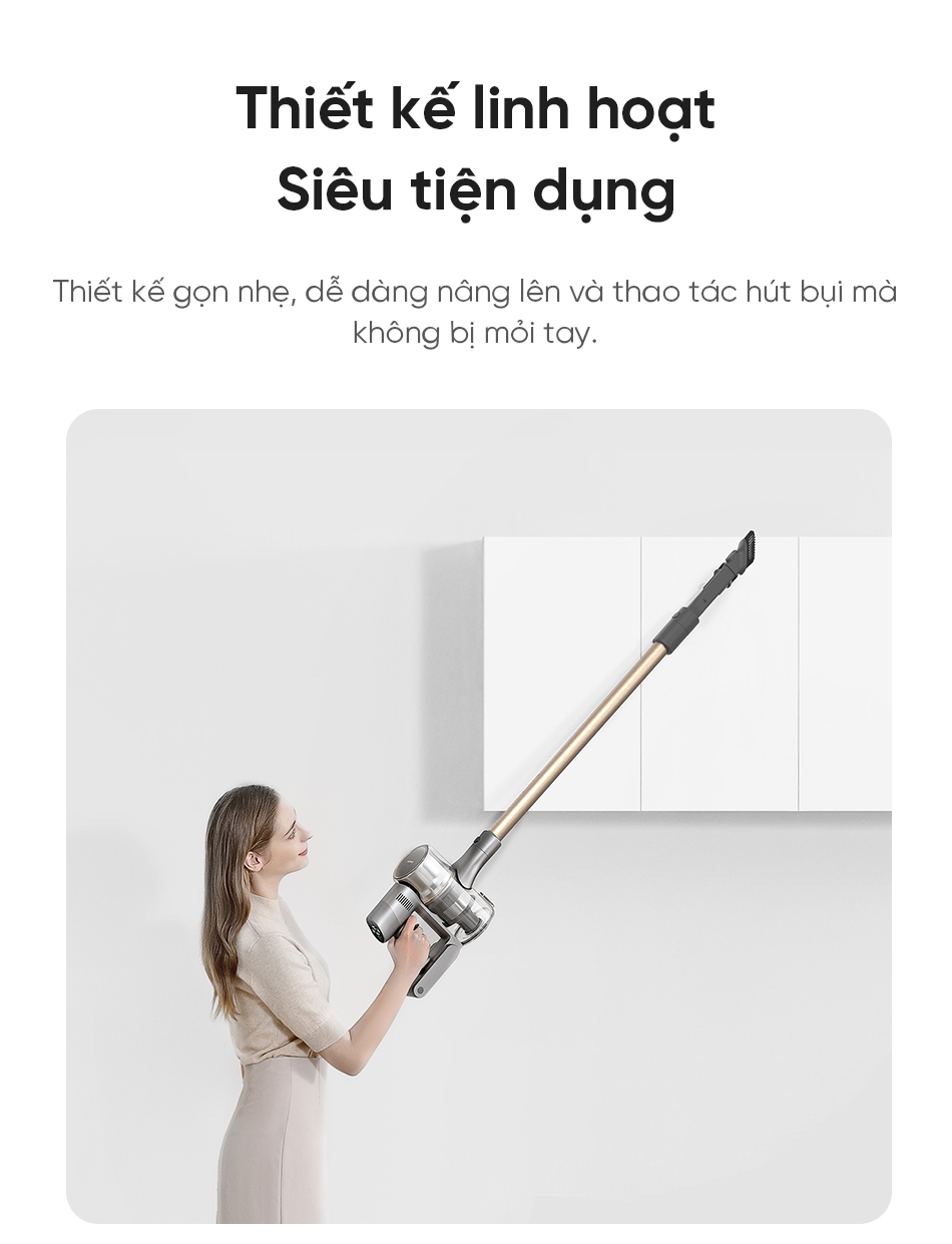 Máy hút bụi cầm tay không dây Dreame V12S có thiết kế gọn nhẹ
