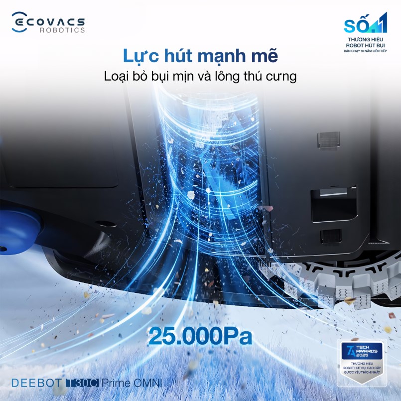 Robot hút bụi lau nhà Ecovacs Deebot T30C Prime Omni – Bản Quốc Tế - Ảnh 3