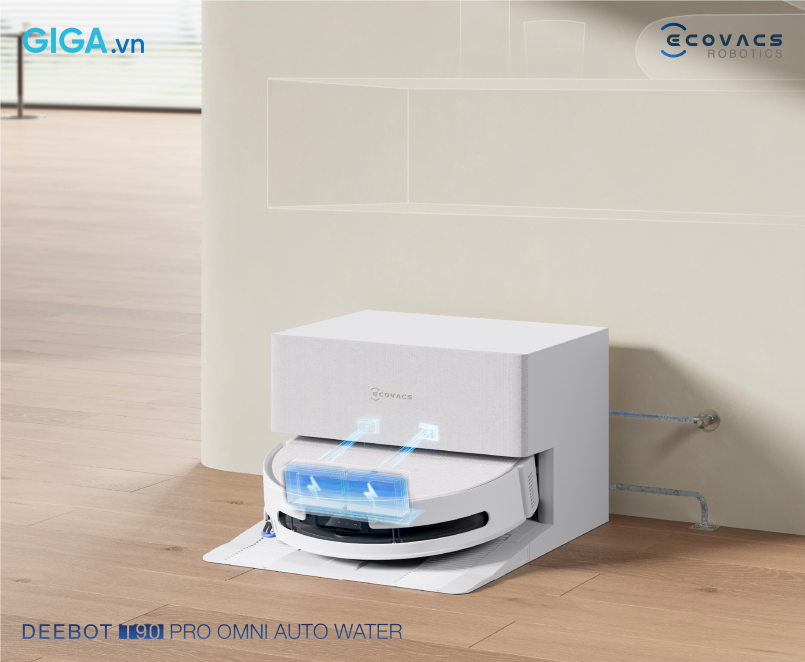 Công nghệ sạc nhanh siêu tốc PowerBoost trên Deebot T90 Pro Omni Auto Water nâng tầm trải nghiệm vệ sinh nhà cửa 