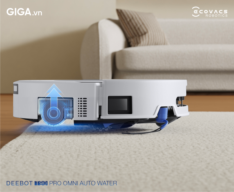 Tích hợp hệ thống nâng 3 cấp độ linh hoạt, robot hút bụi Deebot T90 Pro Omni Auto Water mang lại khả năng làm sạch chuẩn xác, đồng thời bảo vệ toàn diện cho mọi chất liệu sàn. 