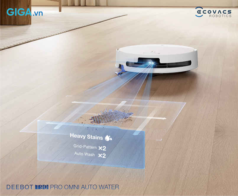 T90 PRO Omni Auto Water tích hợp nhận diện vết bẩn AI Stain Detection 2.0