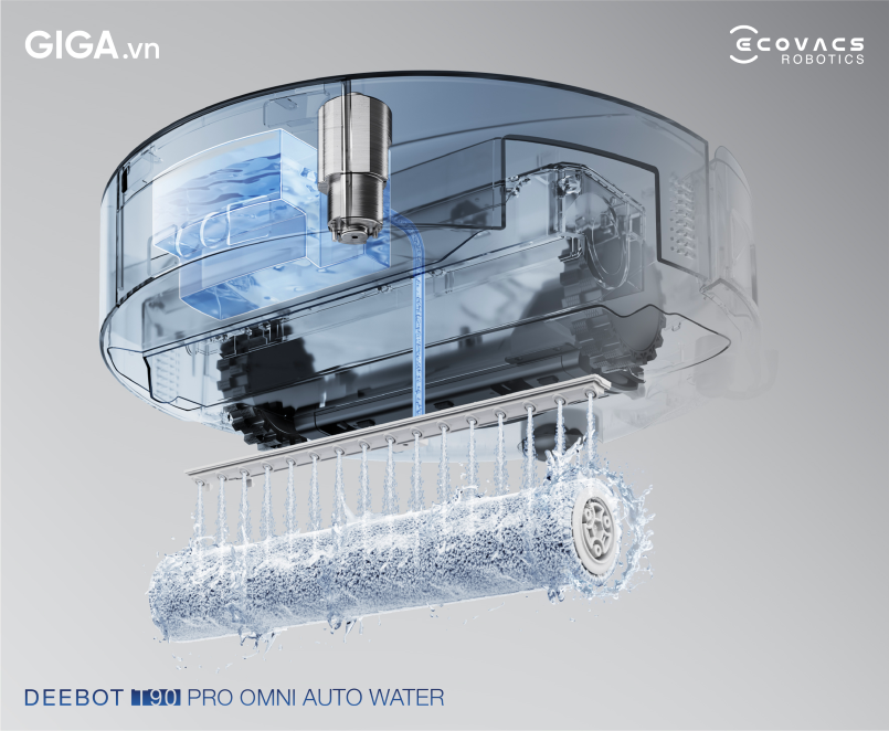 T90 PRO Omni Auto Water sở hữu Fresh-flow Power Washing - Công nghệ giặt con lăn bằng nước sạch liên tục