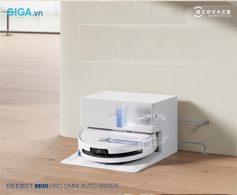 Deebot T90 Pro Omni Auto Water tự động gom rác và bảo trì chu kỳ siêu dài