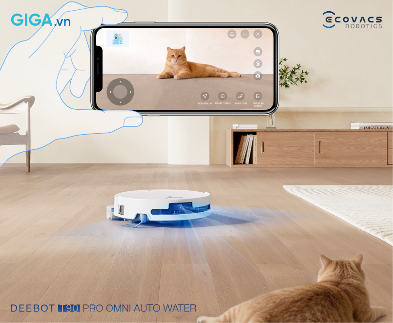 AGENT YIKO trên robot hút bụi lau nhà Deebot T90 Pro Omni Auto Water sở hữu nền tảng AI tự học hỏi cùng năng lực suy luận logic vượt trội. 