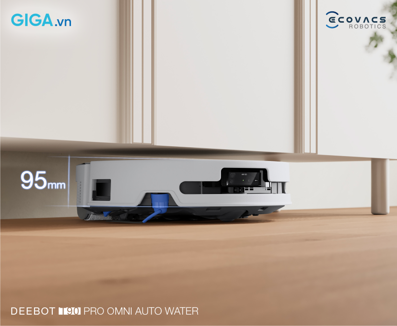 Ecovacs Deebot T90 Pro Omni Auto Water chỉ mỏng 95mm