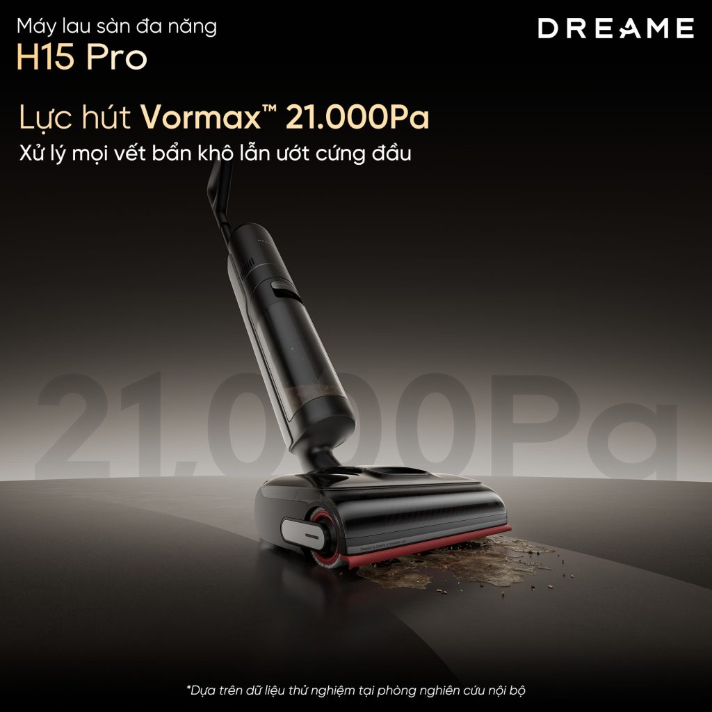 Máy hút bụi lau sàn thông minh Dreame H15 Pro lực hút mạnh mẽ