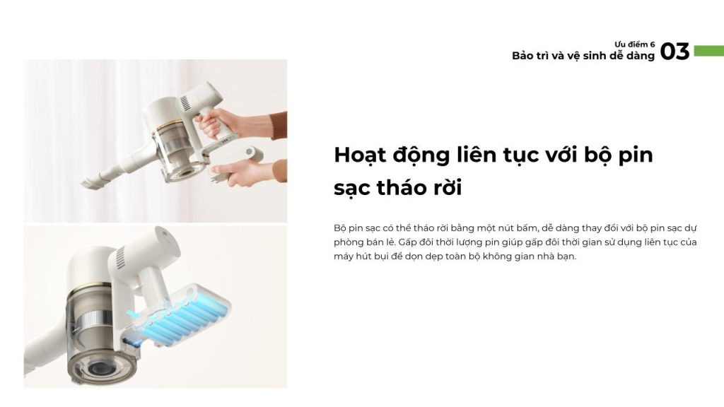 Đặc điểm máy hút bụi cầm tay không dây Dreame R10