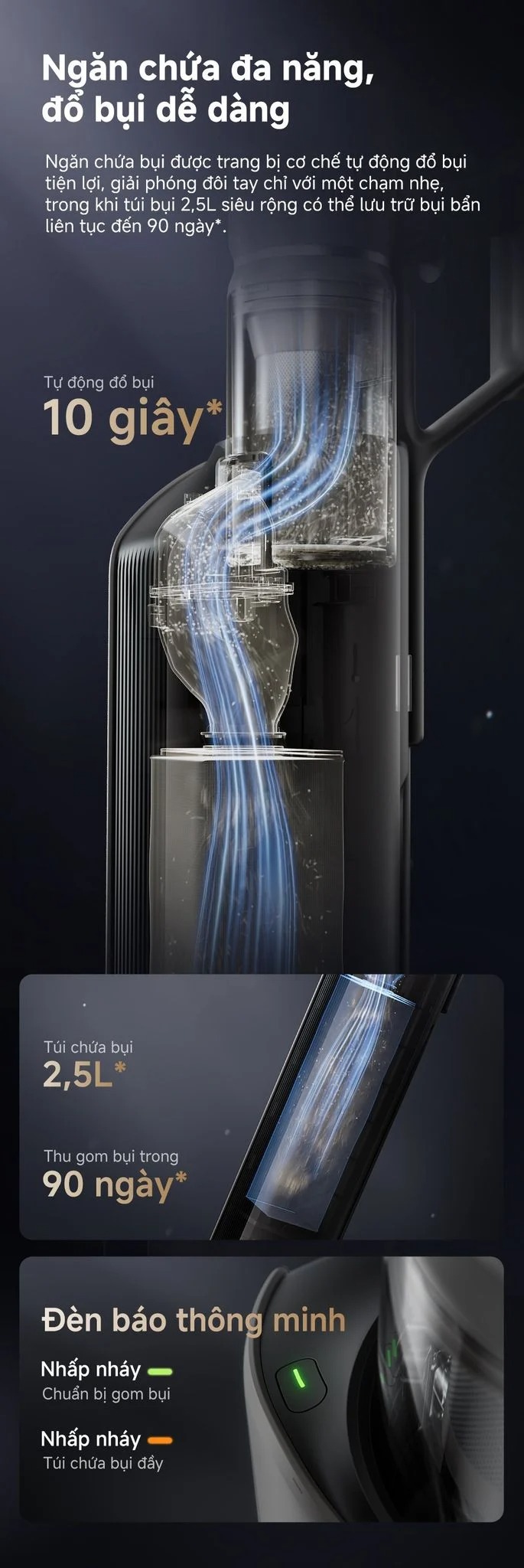 Hệ thống lọc bụi đa tầng của Dreame Z10S Station