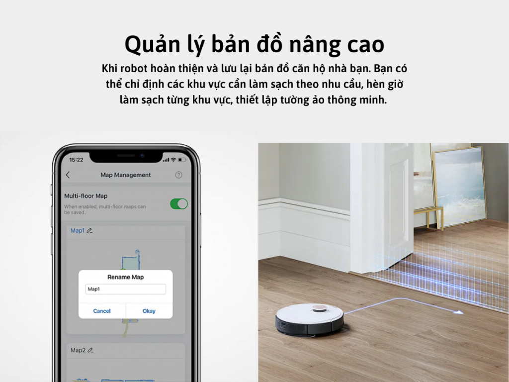 Robot h&uacute;t bụi Ecovacs Deebot N8 Plus