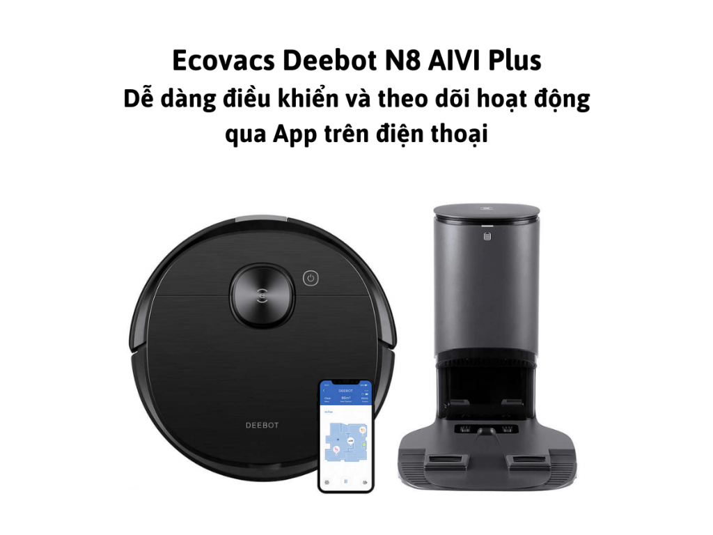 Robot h&uacute;t bụi Ecovacs Deebot Ozmo T8 AIVI Plus 