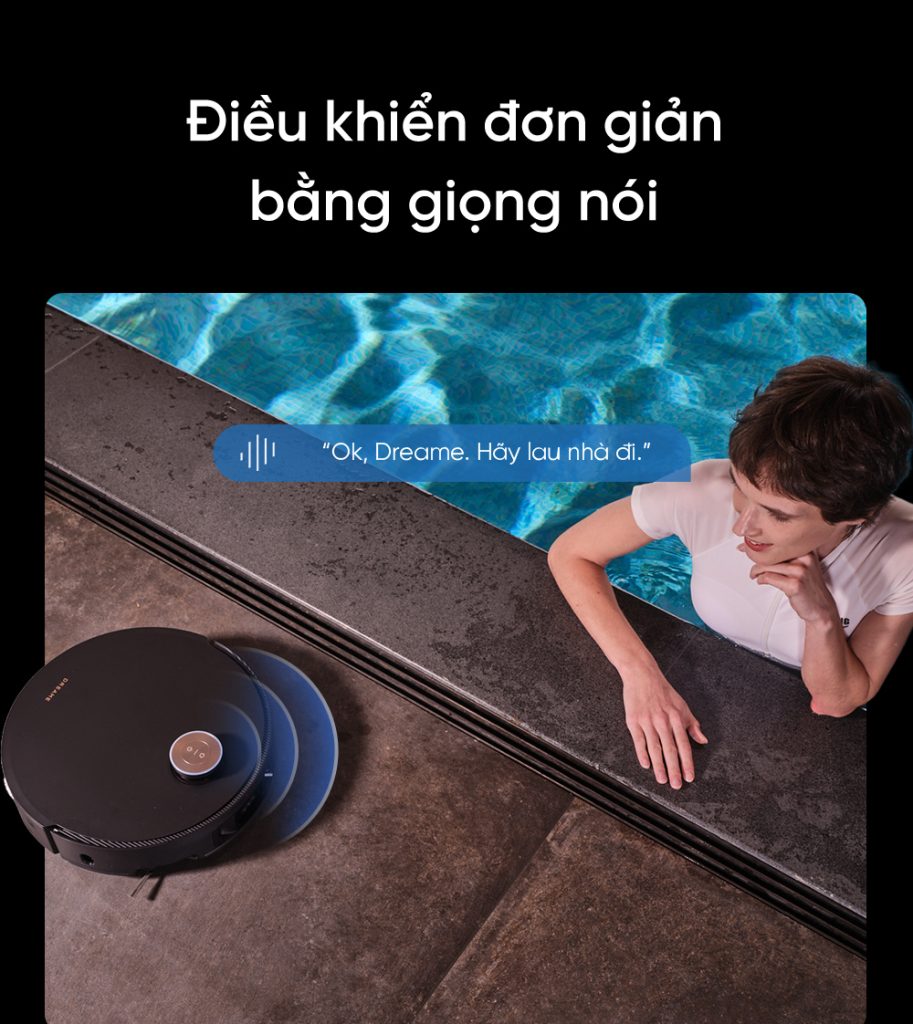 Robot hút bụi lau nhà Dreame X50 Ultra điều khiển giọng nói