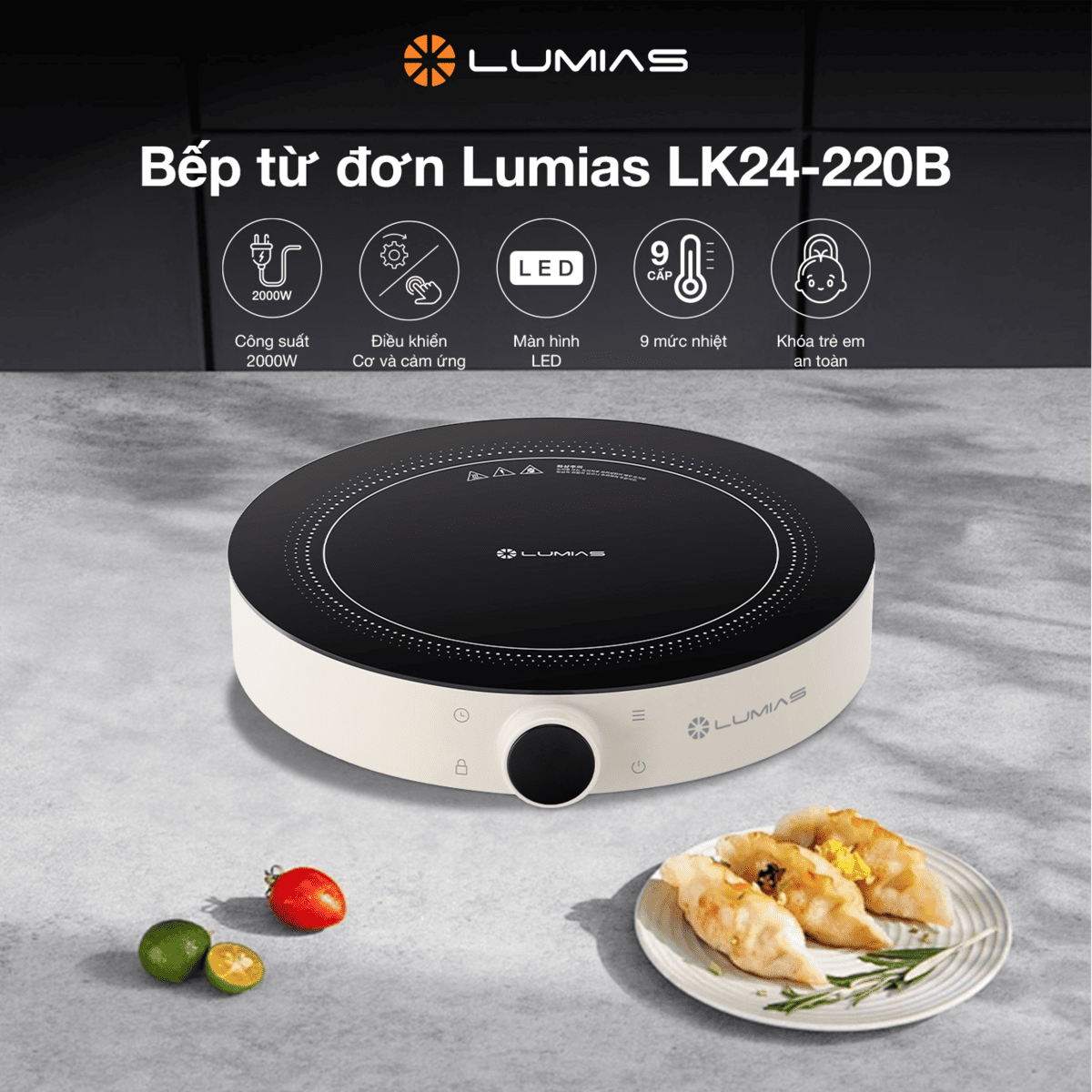 Bếp từ đơn Lumias LK24-220B phù hợp với mọi gia đình