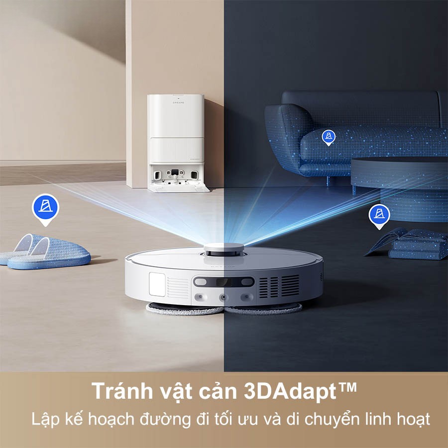 Công nghệ 3DAdapt™ phản hồi tức thì, điều hướng khéo léo để tránh va chạm