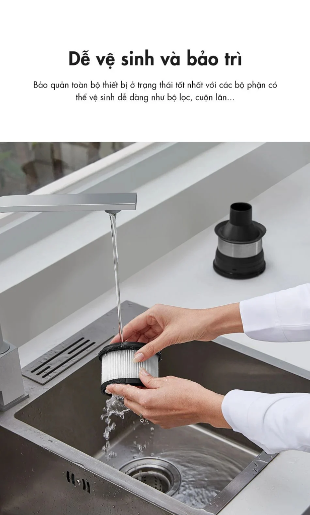 Máy hút bụi cầm tay không dây Dreame R10 Pro dễ vệ sinh và bảo trì
