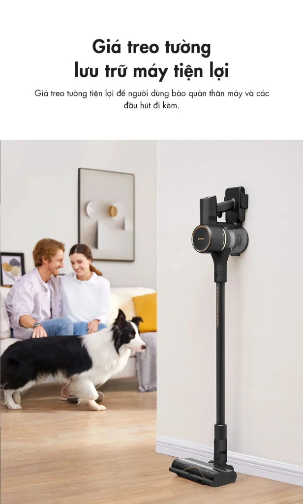 Máy hút bụi cầm tay không dây Dreame R10 Pro có giá treo tường