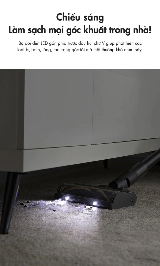 Bộ đôi đèn LED của Máy hút bụi cầm tay không dây Dreame R10 Pro