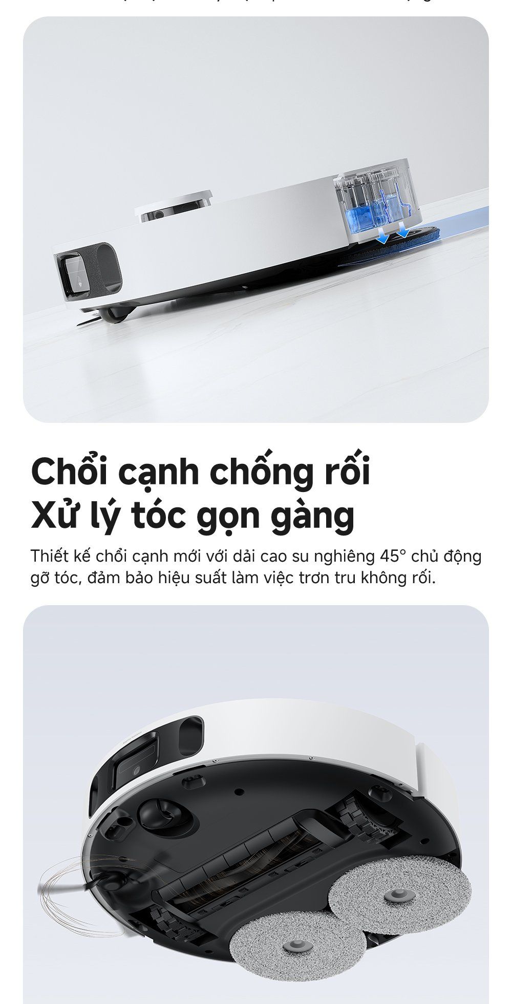 Robot hút bụi lau nhà thông minh MOVA E40 Ultra chổi cạnh chống rối