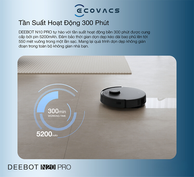 Tần số hoạt động 300 ph&uacute;t của n20 pro