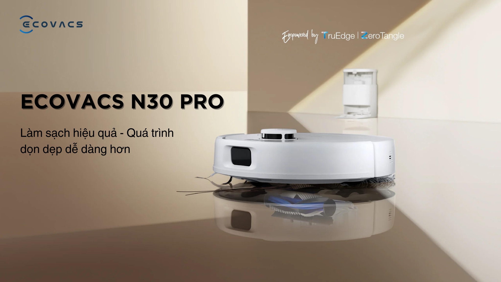 Ecovacs N30 Pro Omni - L&agrave;m sạch hiệu quả 