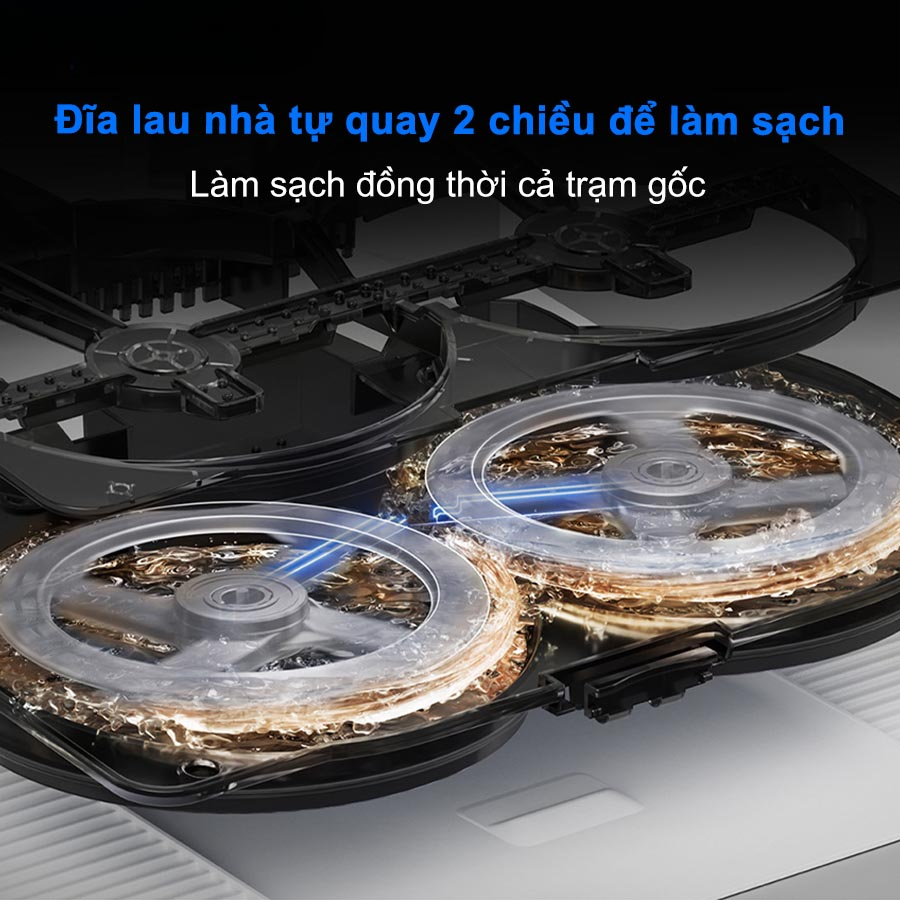Đĩa lau nh&agrave; tự quay 2 chiều