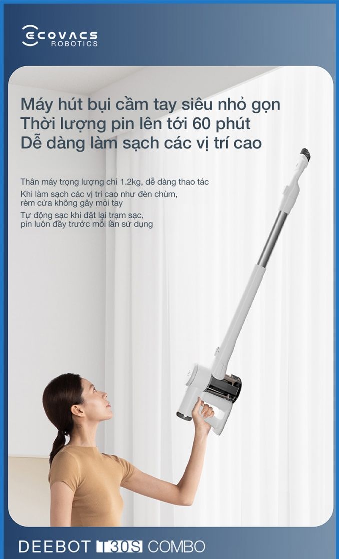 Trạm Sạc OMNI Đa Năng: Giặt Giẻ Nước Nóng 70°C & Sấy Khô