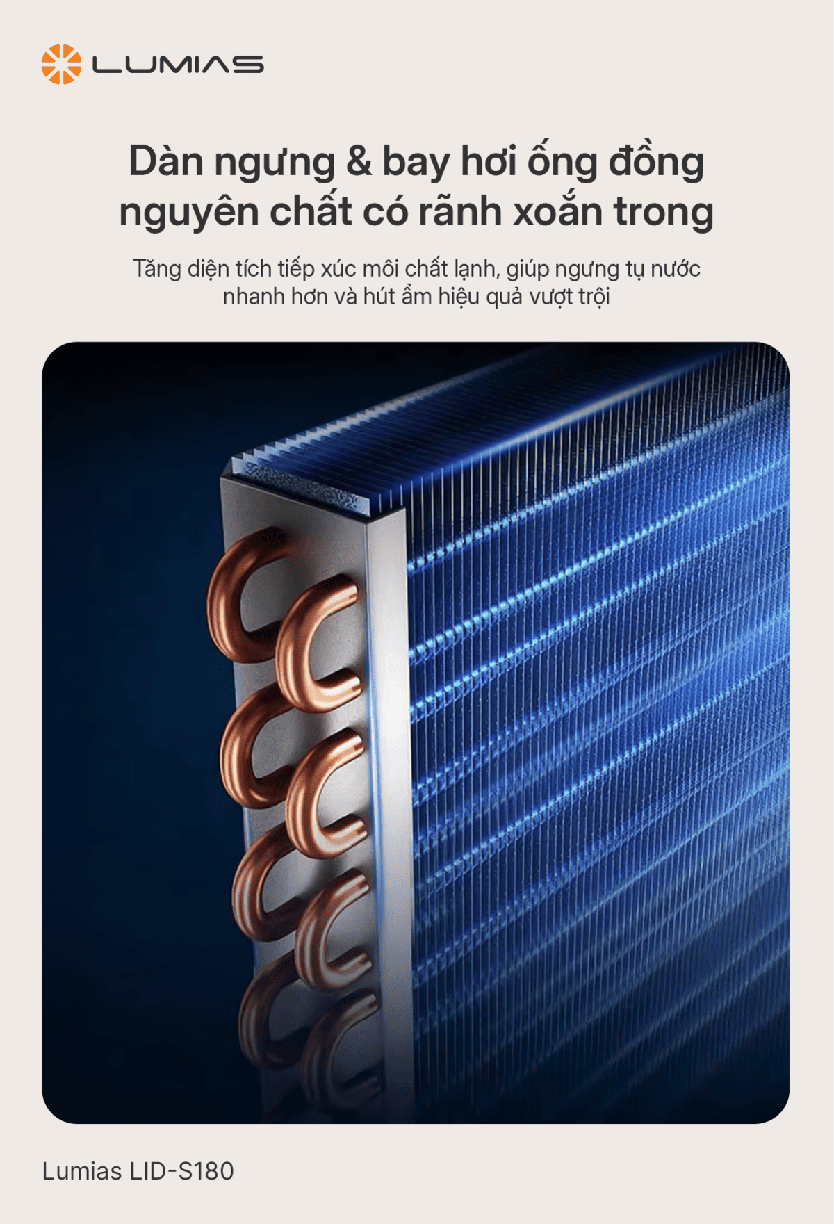 Máy hút ẩm công nghiệp LID-S180 cho phép hút ẩm hiệu quả