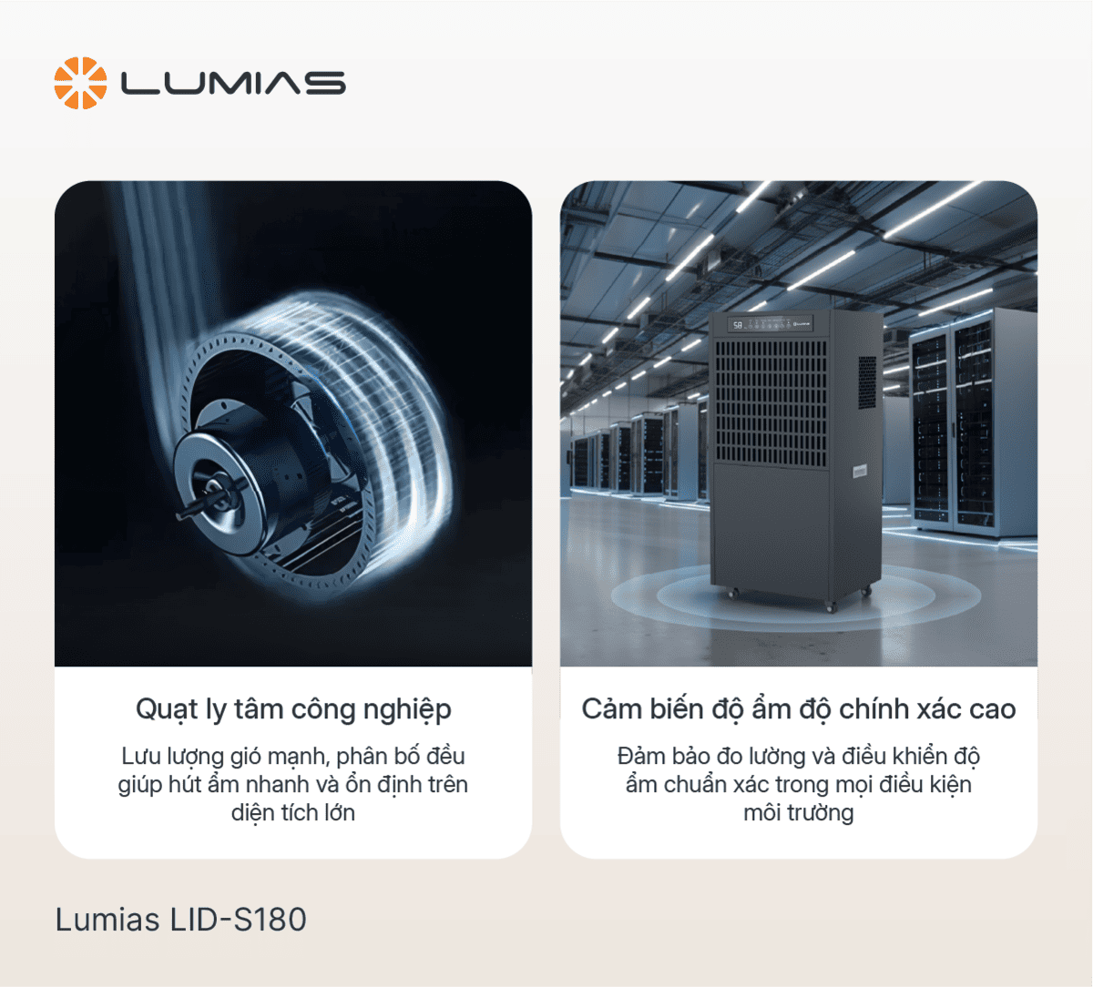 LID-S180 quay ly tâm công nghiệp