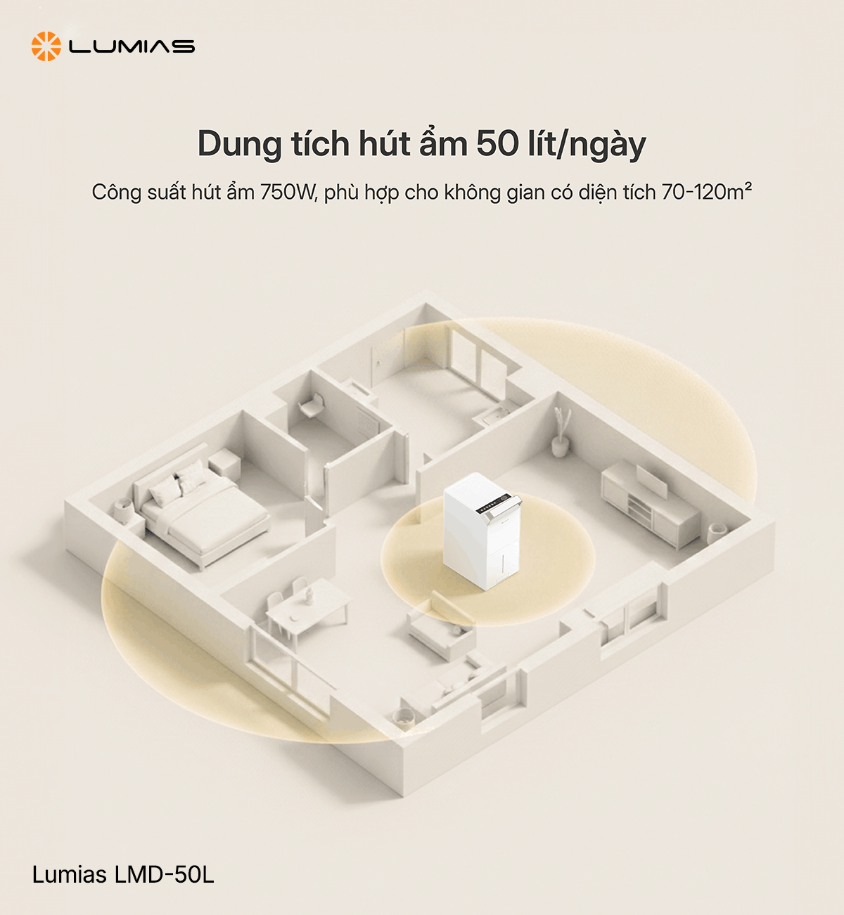 Lumias LMD-50L có dung tích tới 50 lít/ngày