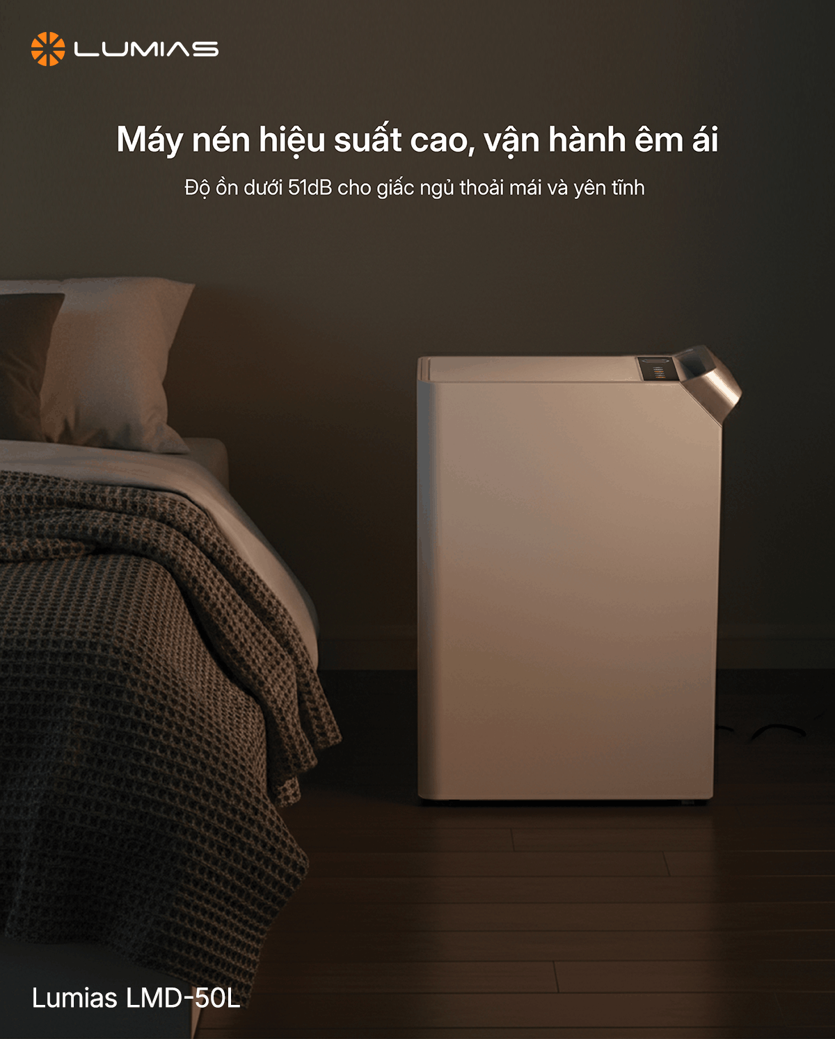 LMD-50L vận hành êm ái với độ ồn dưới 51dB