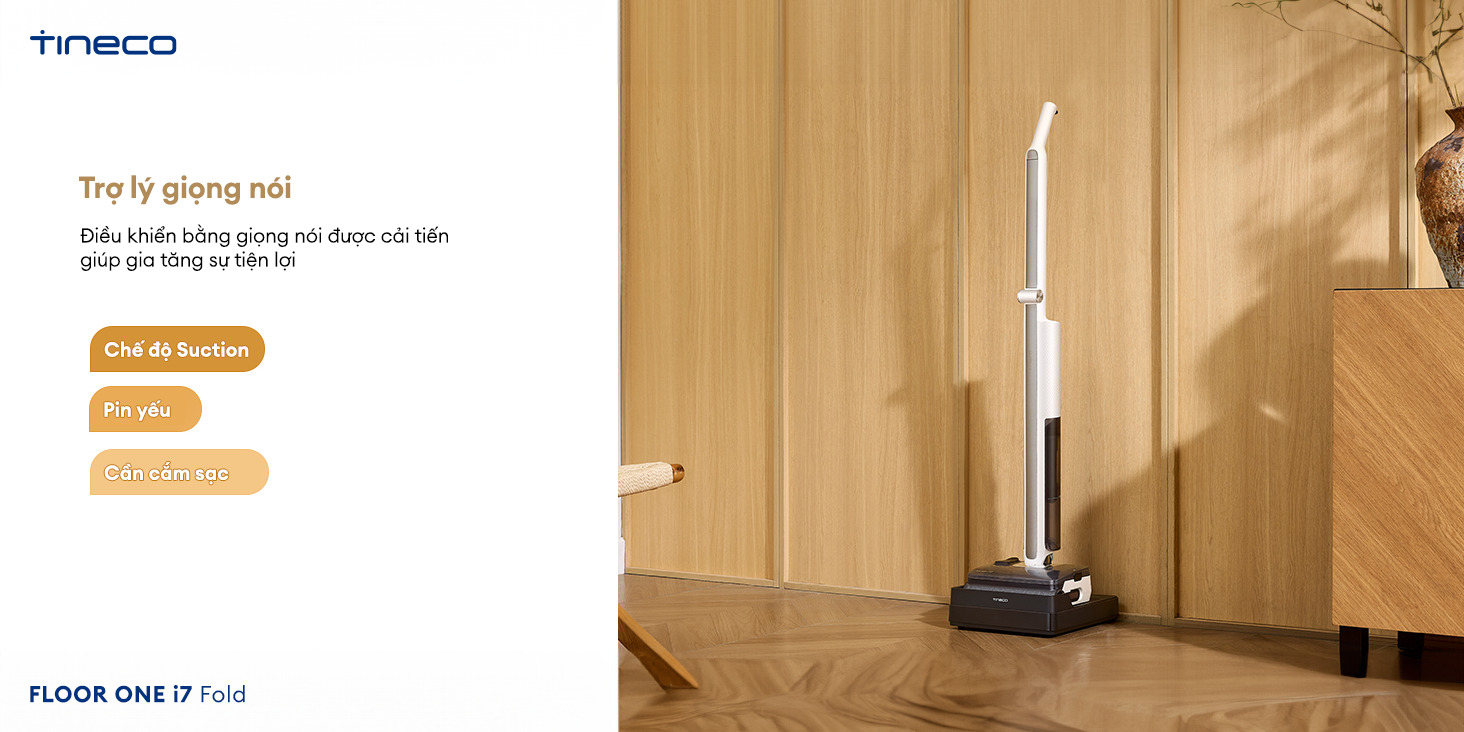 Tineco Floor One i7 Fold trợ l&yacute; giọng n&oacute;i