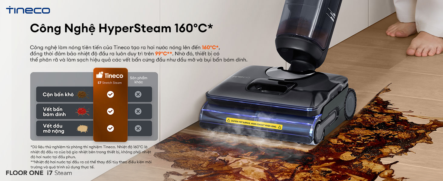 Tineco Floor One i7 Steam Công nghệ Hypersteam