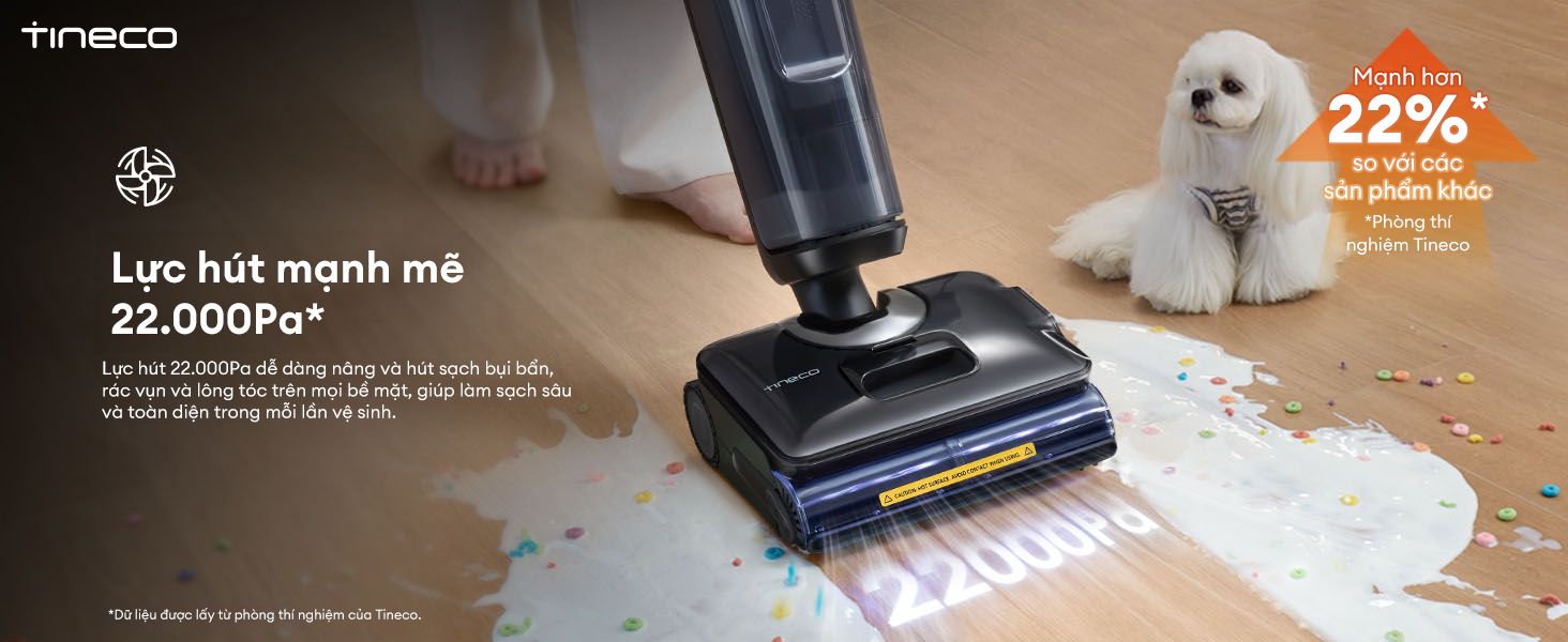 Tineco Floor One i7 Steam lực hút mạnh mẽ