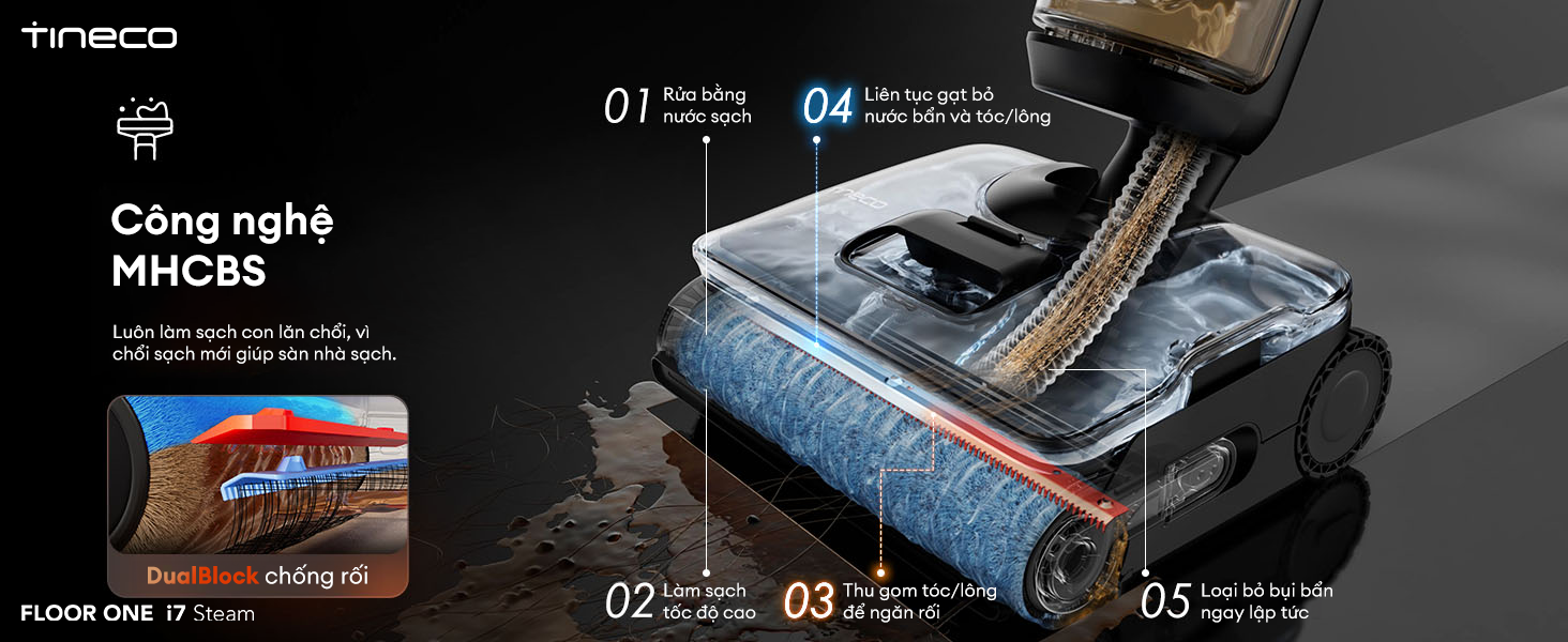 Tineco Floor One i7 Steam công nghệ tân tiến
