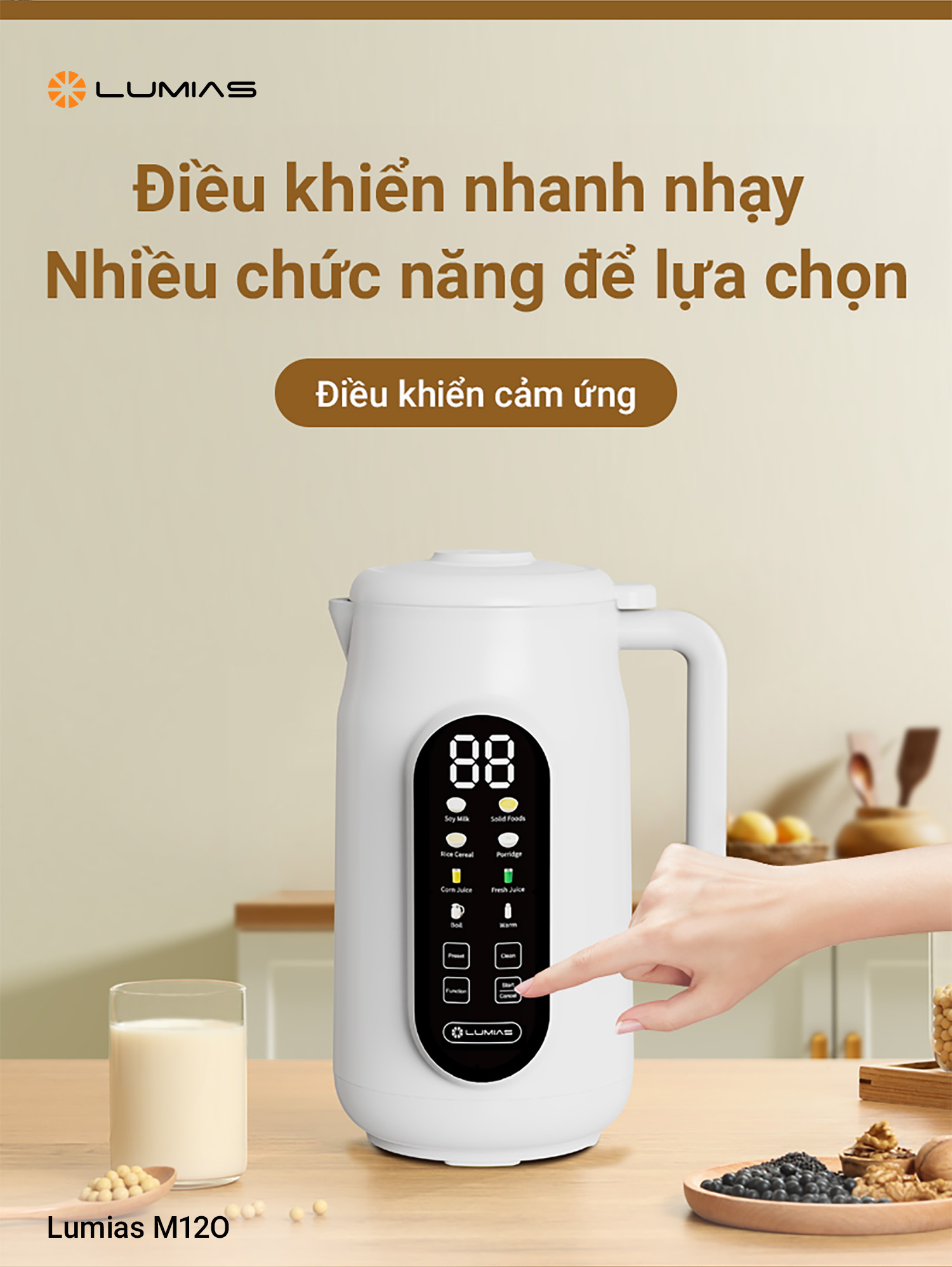 Lumias M12O điều khiển bằng cảm ứng nhanh chóng