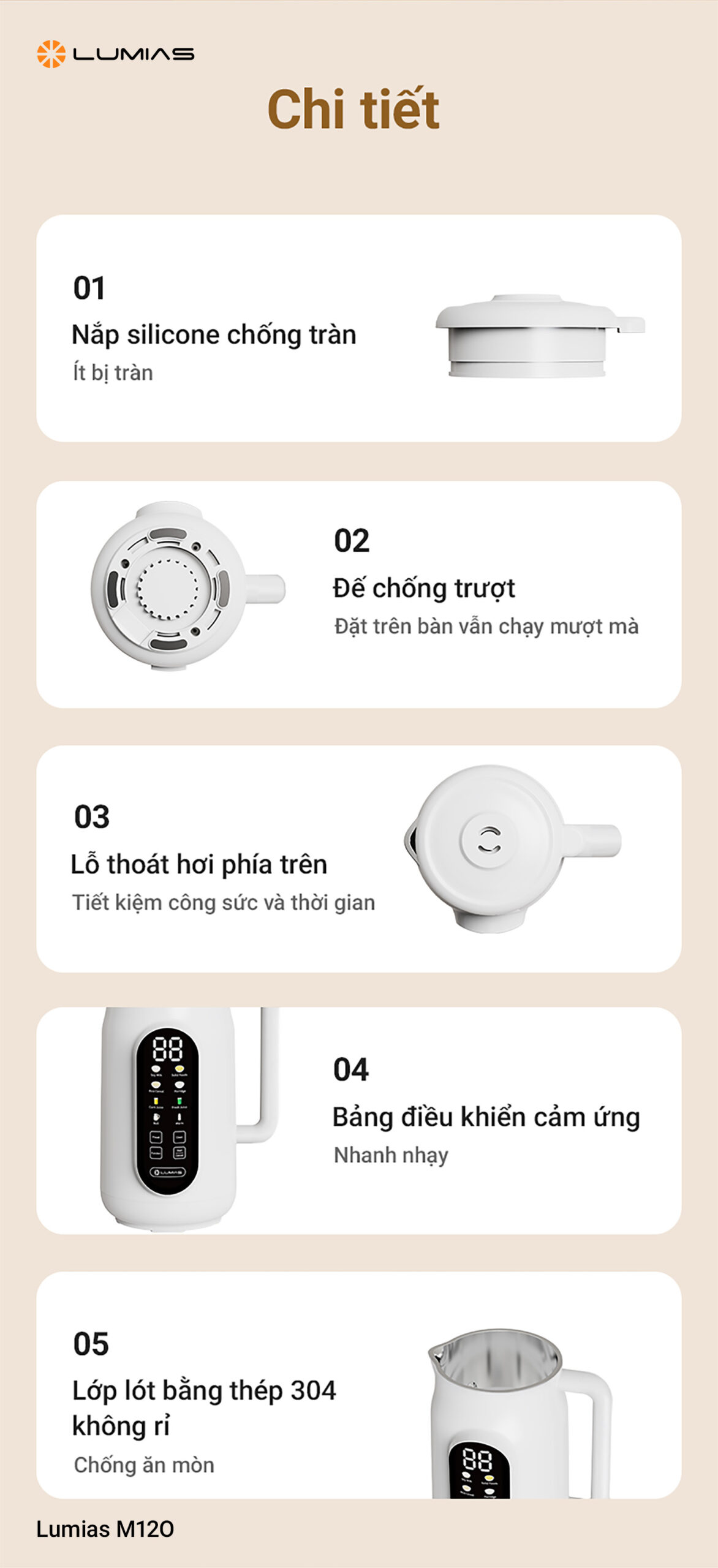 Lumias M12O đảm bảo sự tiện lợi khi sử dụng