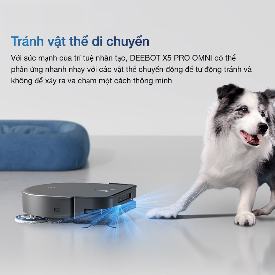 Robot hút bụi lau nhà Ecovacs Deebot X5 Pro Omni (Trắng/ Đen) - Ảnh 9