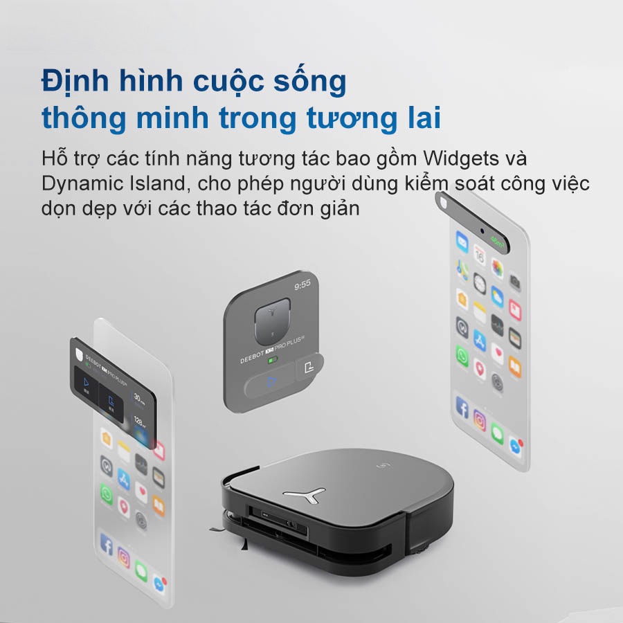 Robot hút bụi lau nhà Ecovacs Deebot X5 Pro Omni (Trắng/ Đen) - Ảnh 17