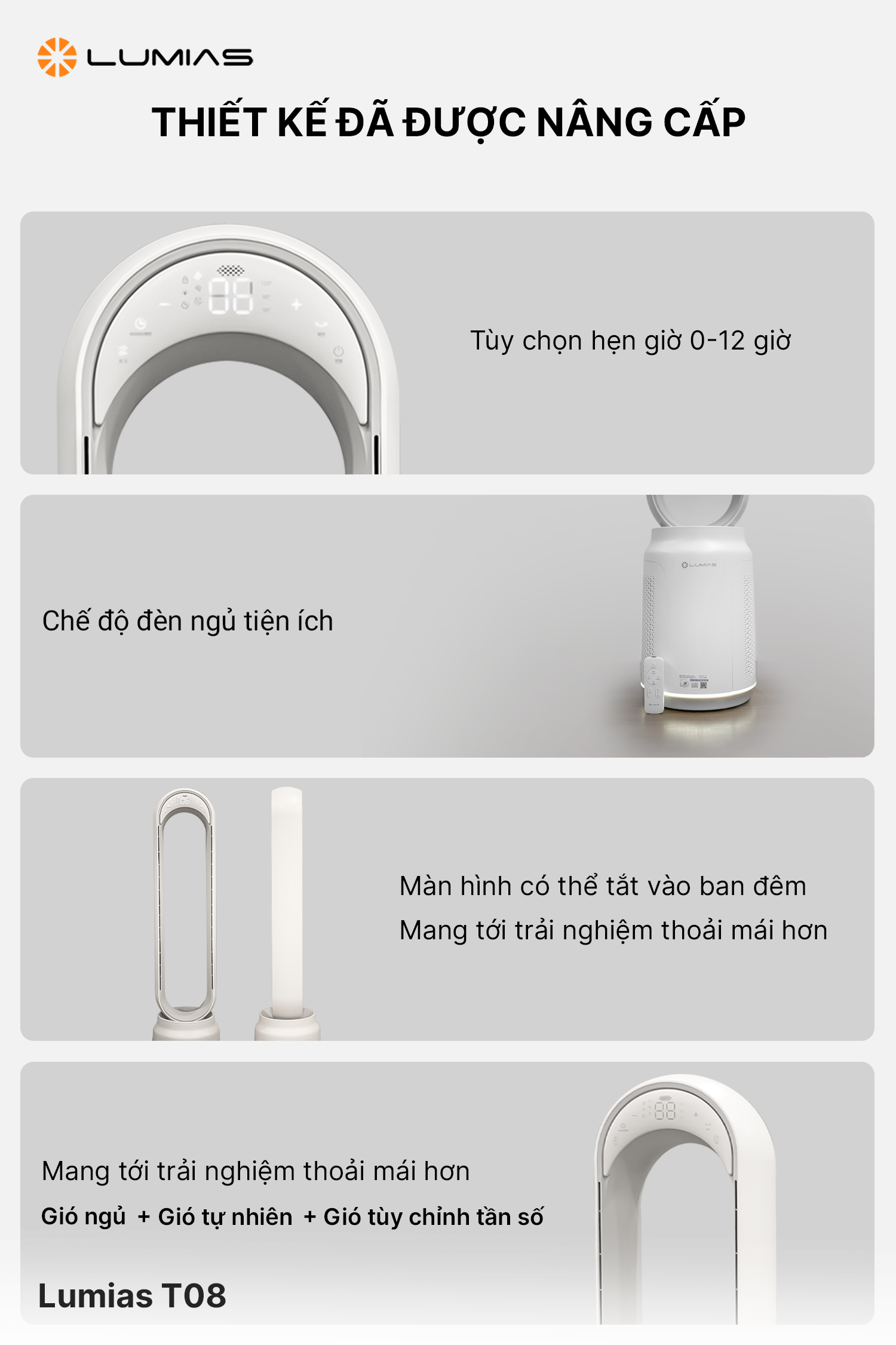 T08 được thiết kế đã được nâng cấp mang đến những trải nghiệm tốt nhất