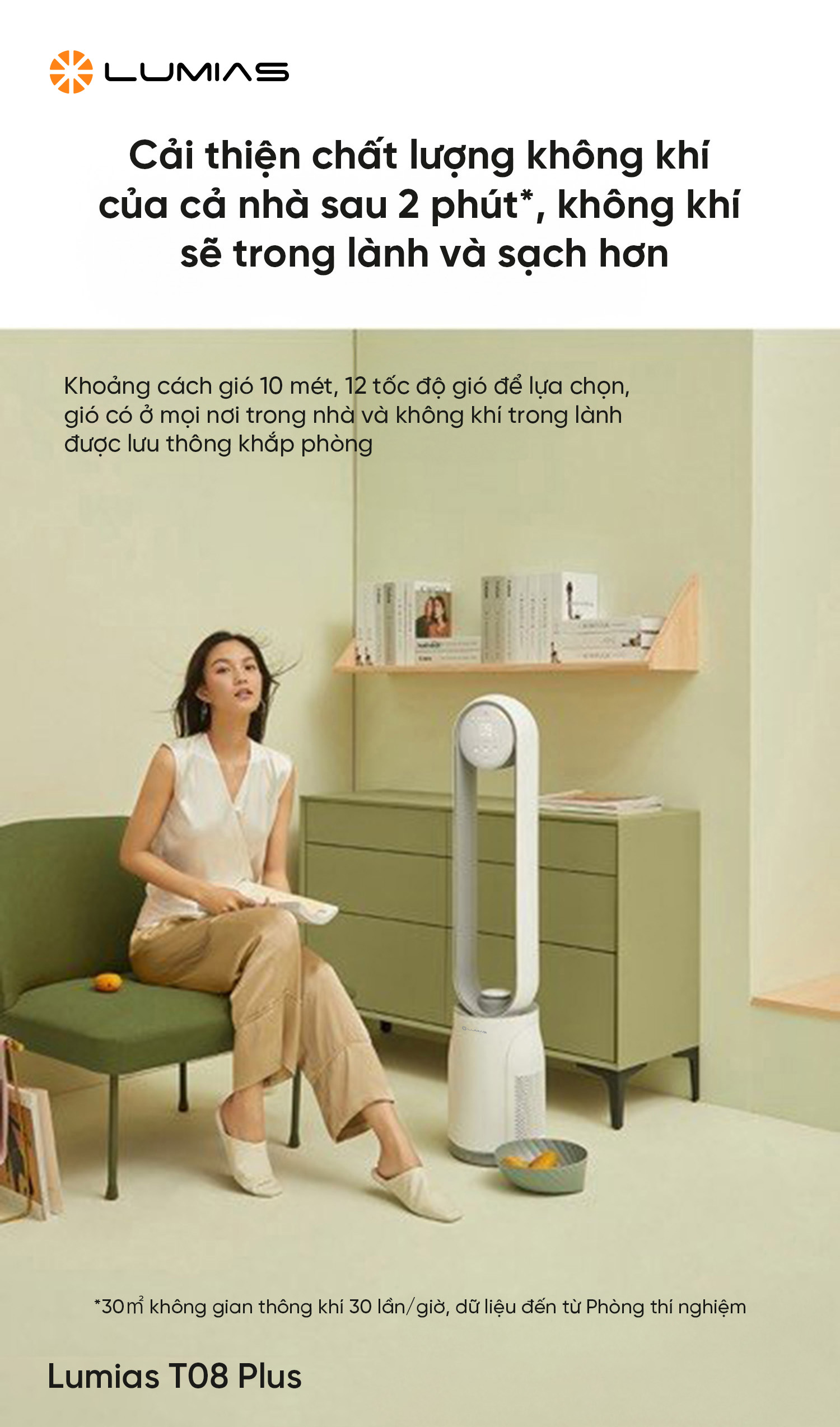 Quạt không cánh T08 Plus cải thiện chất lượng không khí