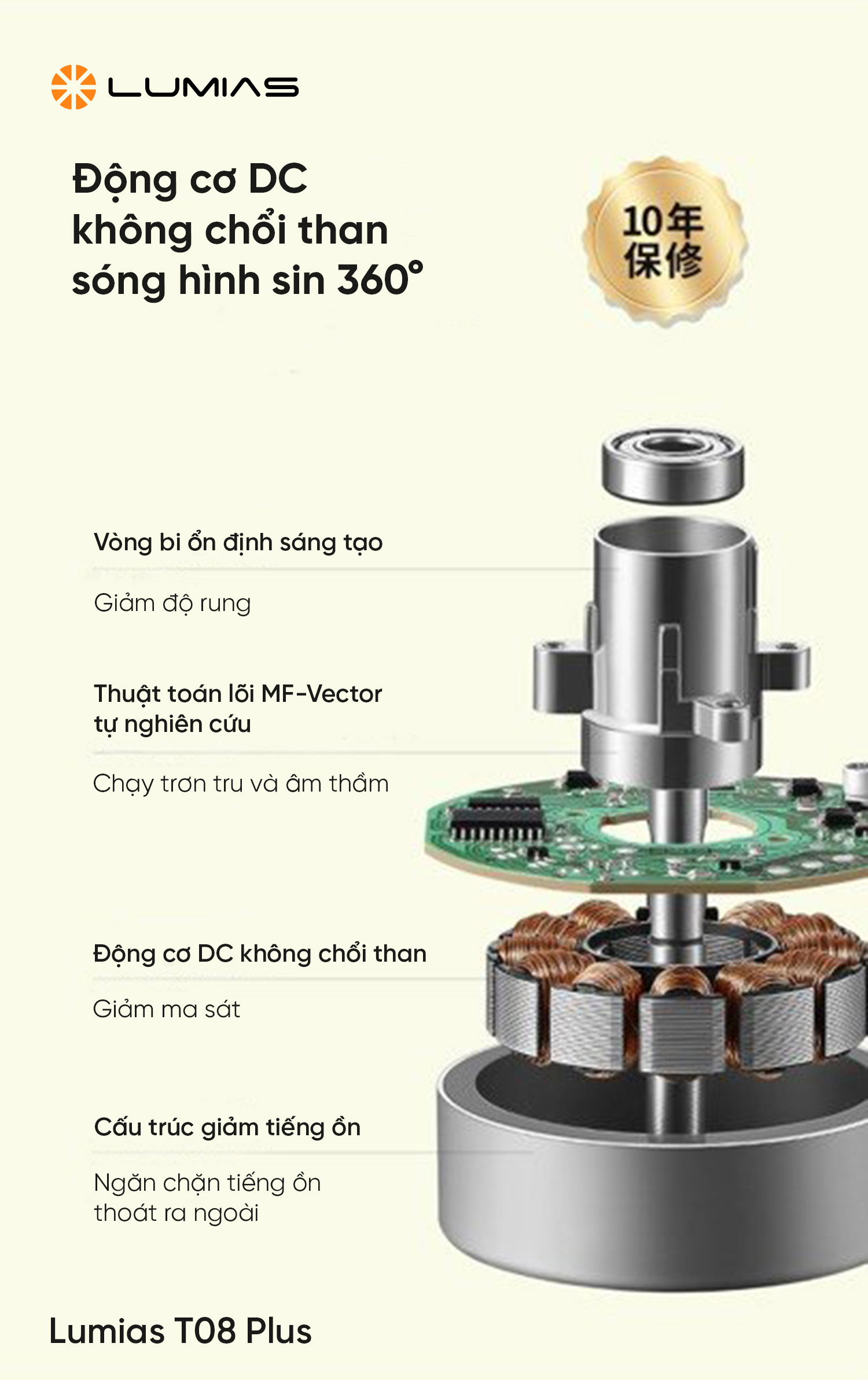 T08 Plus hoạt động êm ái, trơn tru
