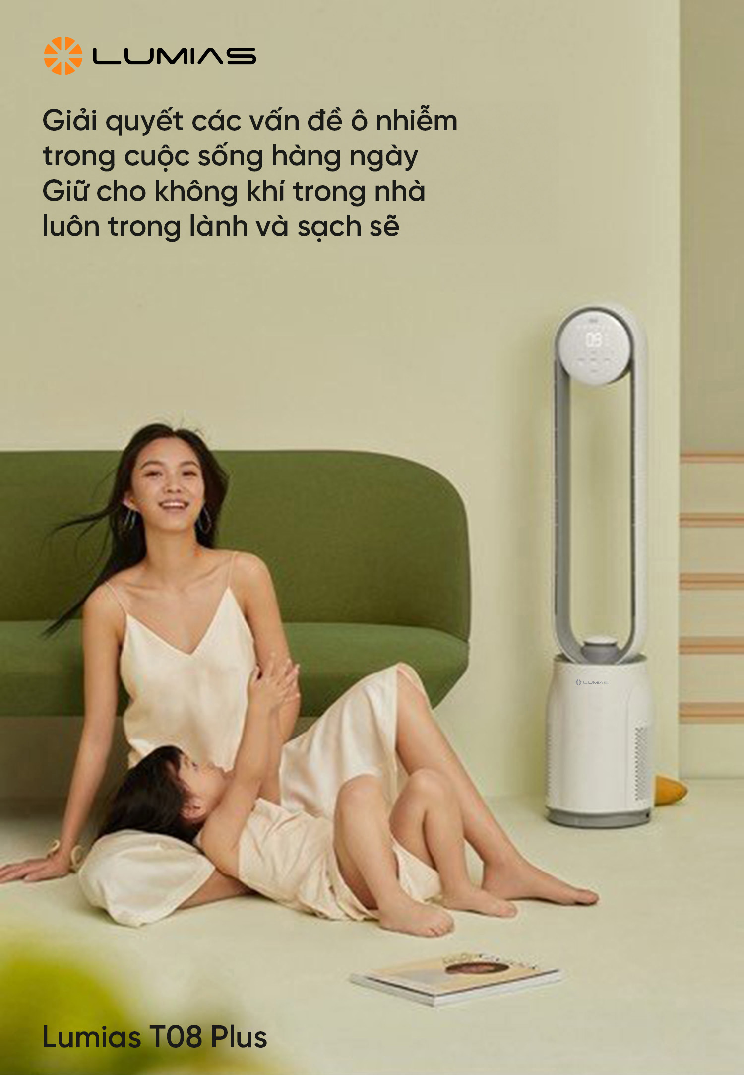 Lumias T08 Plus giúp thanh lọc không khí