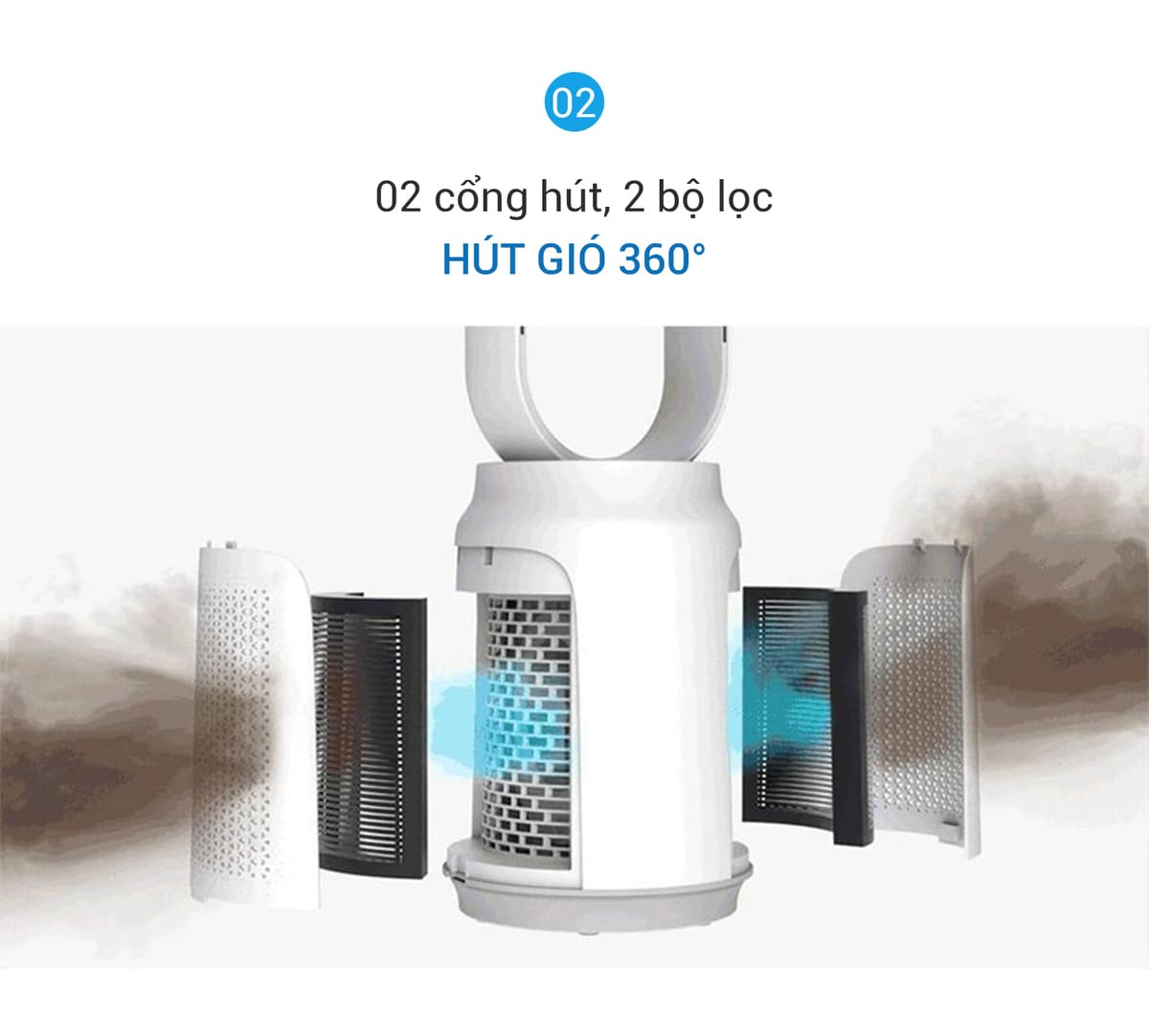Lumias T08 Pro hút gió 360 độ
