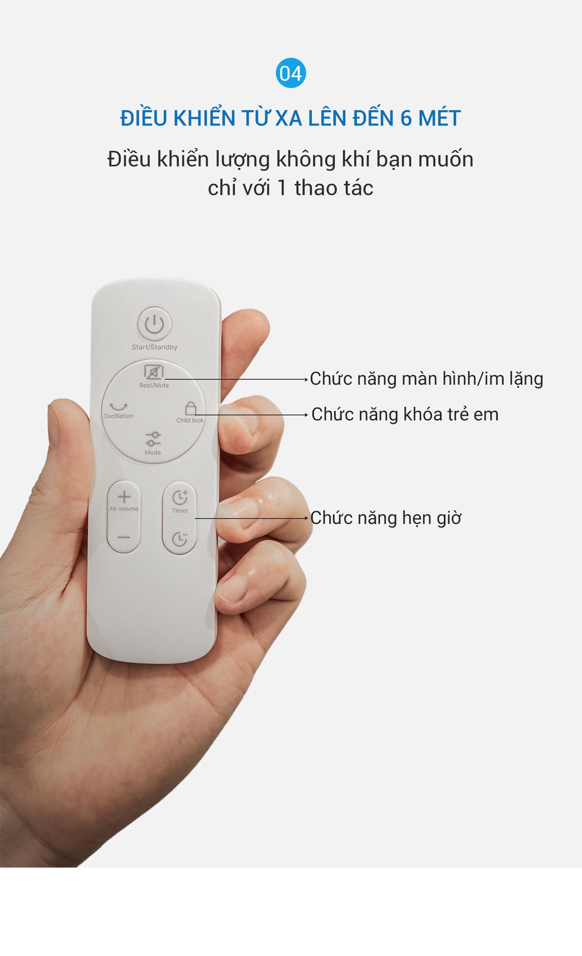 Quạt không cánh T08 Pro điều khiển từ xa tiện lợi