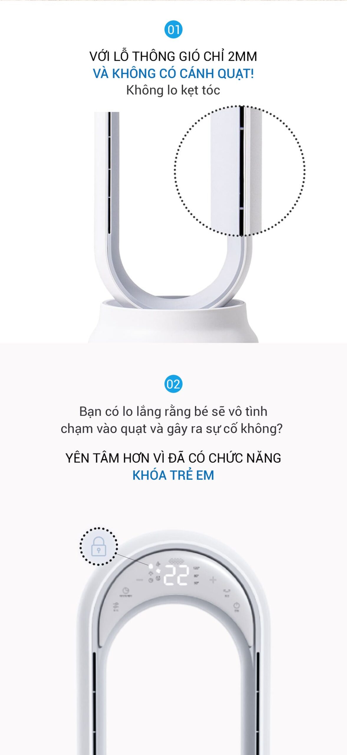 Trang chủ / Quạt / Quạt không cánh Lumias T08 Pro đảm bảo an toàn cho trẻ nhỏ