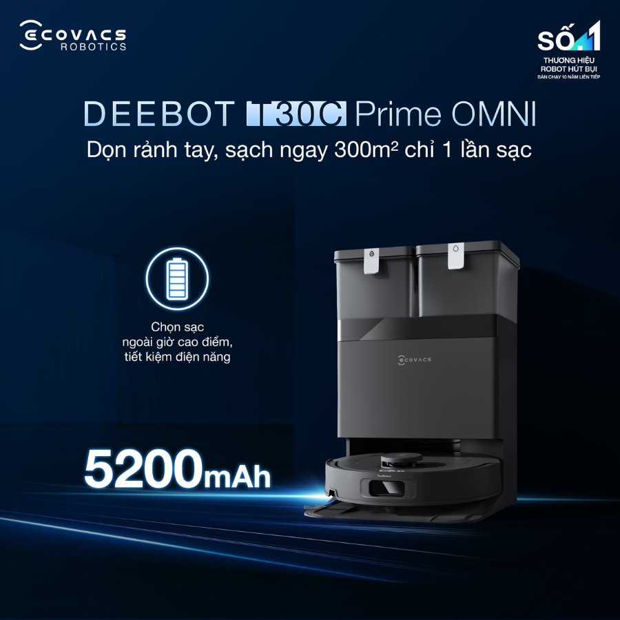 Robot hút bụi lau nhà Ecovacs Deebot T30C Prime Omni – Bản Quốc Tế - Ảnh 9