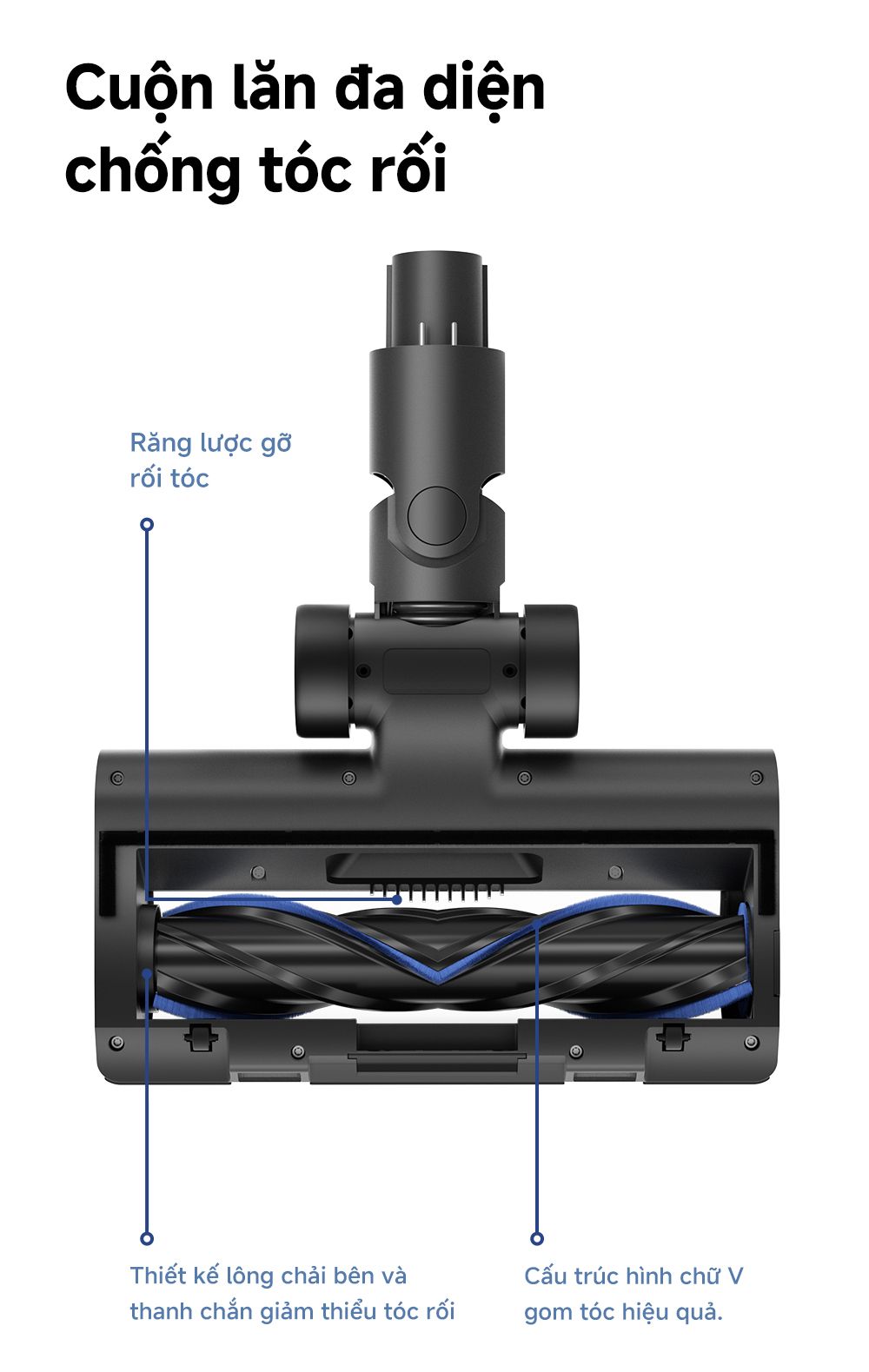 Máy hút bụi không dây MOVA S4 Detect cuộn lăn đa diện