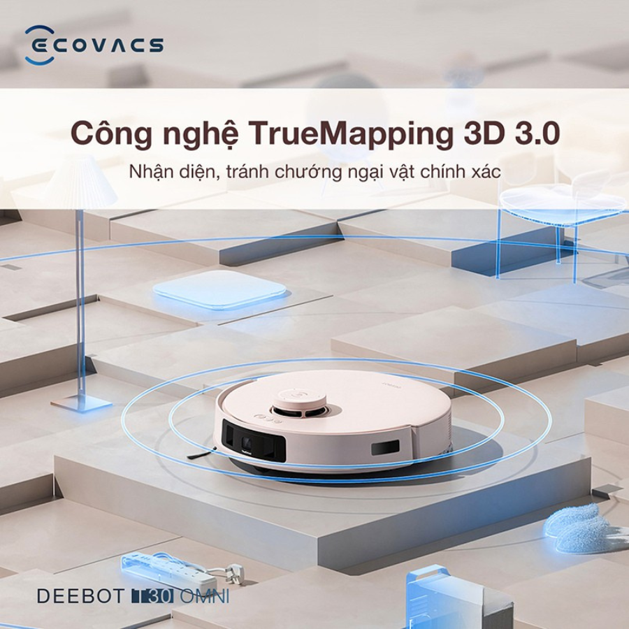 Robot h&uacute;t bụi lau nh&agrave; Ecovacs Deebot T30 Omni