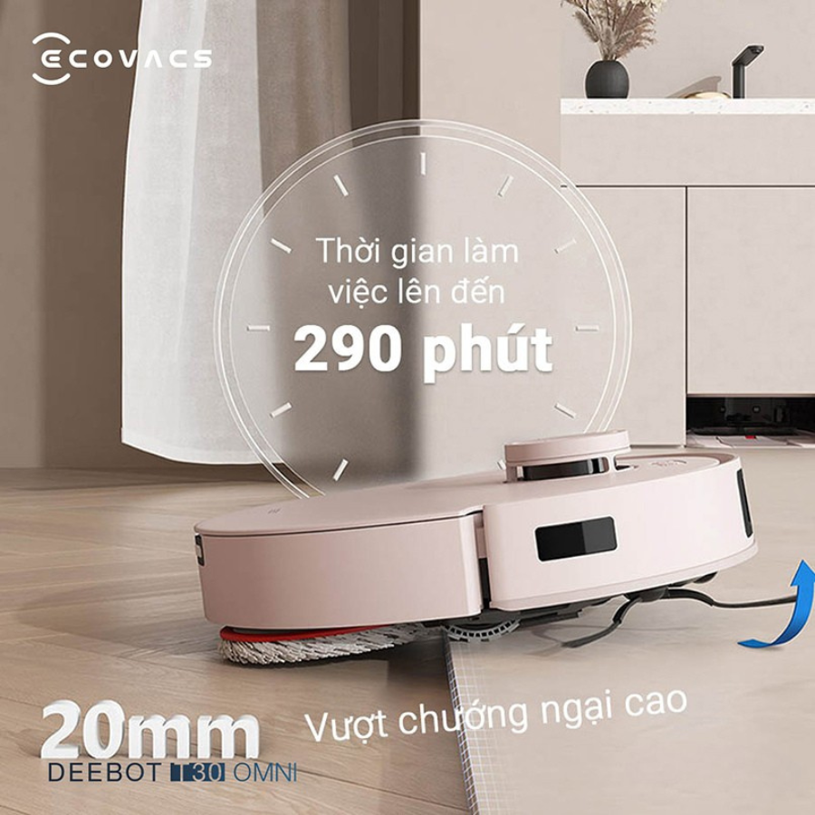 Robot h&uacute;t bụi lau nh&agrave; Ecovacs Deebot T30 Omni