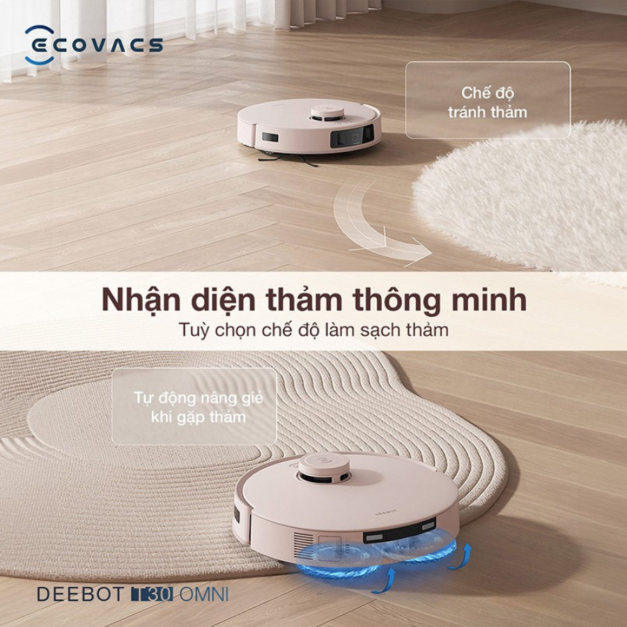 Robot h&uacute;t bụi lau nh&agrave; Ecovacs Deebot T30 Omni